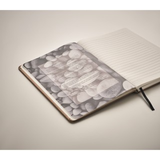 Libreta A5 cartón reciclado con hojas rayadas